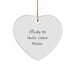 Funny Minister Gifts from Friends - Heart Ornament 'Officially The World's Coolest' Christmas Unique Gifts for Minister - Image 1