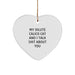 Funny Dilute Calico Cat Gifts from Friends, Heart Ornament with Sassy Quote, Perfect for Christmas Unique Gifts for Women or Cat Lovers - Image 1