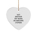 Funny Stepdad Gifts from Men to Stepdad, Heart Ornament for Stepdad, Just Another Day Being An Awesome Stepdad Christmas Unique Gifts - Image 1