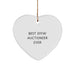 Funny Auctioneer Gifts from Men - Best Effin' Auctioneer Ever Heart Ornament for Christmas Unique Gifts, Heart Shaped Ornament for Auctioneer Friends Coworkers - Image 1