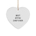 Funny Chef Heart Ornament Gifts from Men to Chef Friends at Christmas Unique - Image 1