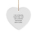 Funny Security Guard Dad Heart Ornament Gifts from Family, Perfect Heart Shaped Security Guard Christmas Unique Gifts for Security Guard Dad - Image 1