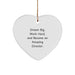 Funny Director Gifts from Friends - Inspirational Heart Ornament, Christmas Unique Gifts for Director, 'Dream Big, Work Hard, And Become An Amazing Director.' - Image 1