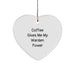 Funny Warden Gifts from Friends or Family - Heart Ornament for Christmas - Coffee Gives Me My Warden Power - Image 1