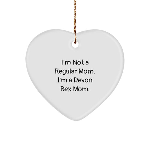 Gifts for Devon Rex Cat Owners - Funny Quote Heart Ornament, Gifts from Mom, Christmas Unique Gifts - Image 1