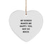 Funny Borzoi Dog Lover Gifts from Friends, Unique Heart Ornament for Borzoi Dog Owners at Christmas, Funny Quote - Image 1