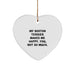 Boston Terrier Dog Funny Heart Ornament Gifts from Men for Women Friends Family - Image 1