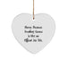 Gifts from Men and Women for Nurses - Heart Shaped Ornament with Funny Quote 'Nurse. Because Freaking' genius Is Not An Official Job Title.' - Image 1