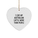 Australian Cattle Dog Lovers' Funny Heart Ornament, Gifts from Friends to Family, 'I Like My Australian Cattle More Than People', Christmas Unique Gifts - Image 1
