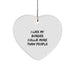 Funny Border Collie Dog Lover Gifts from Friends for Christmas - Heart Ornament with 'I Like My Border Collie More Than People' Quote - Image 1