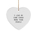 Cane Corso Dog Lover Gifts, Funny Heart Ornament, I Like My Cane Corso More Than People, Christmas Unique Gifts from Friends to Family - Image 1