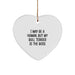 Funny Bull Terrier Dog Gifts for Christmas - Heart Ornament with I May Be A Human, But My Bull Terrier Is The Boss Quote, Gifts from Friends for Men, Women, or Family - Image 1