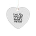 Funny Cairn Terrier Dog Gifts for Men, Women, or Friends - 'I May Be A Human, But My Cairn Terrier Is The Boss' Heart Ornament, Christmas Unique Gifts from Family - Image 1