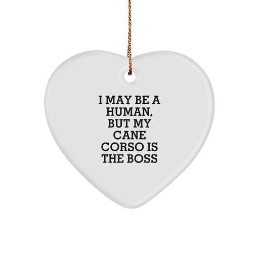Funny Cane Corso Dog Lover Gifts from Family for Christmas Unique Ornaments Heart - Image 1