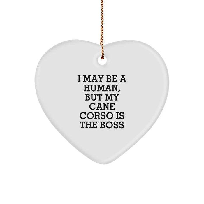 Funny Cane Corso Dog Lover Gifts from Family for Christmas Unique Ornaments Heart - Image 1