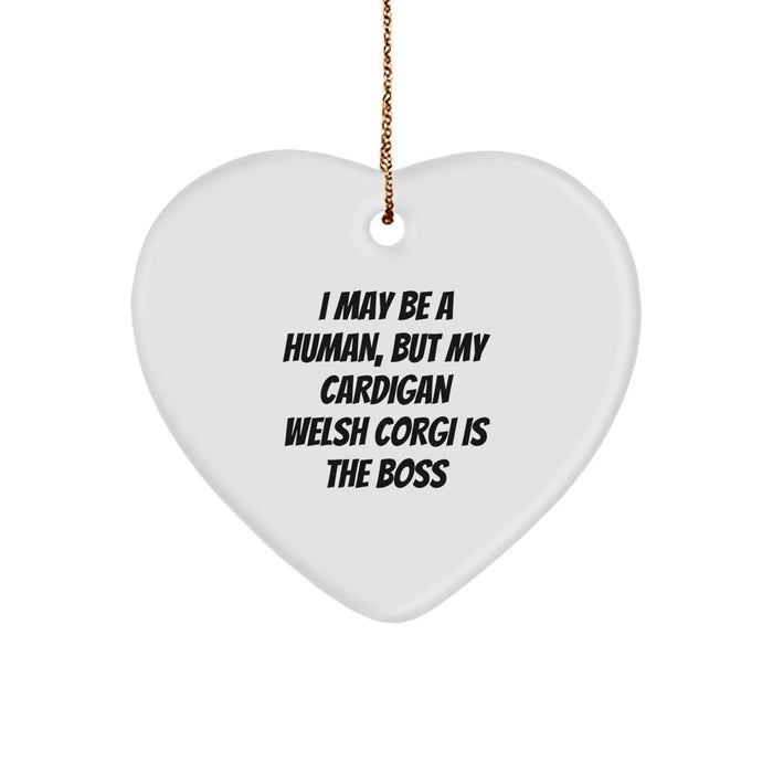 Funny Cardigan Welsh Corgi Dog Christmas Heart Ornaments Gifts for Men Women Friends Family from Loved Ones - Image 1