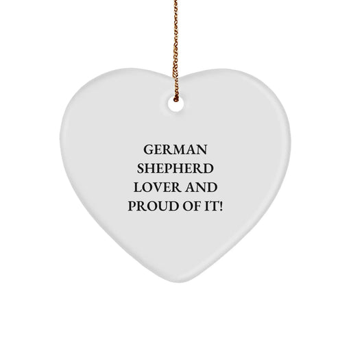 German Shepherd Dog Lover Gifts from Men for Christmas Unique Ornaments Loving Quotes Heart Shaped - Image 1
