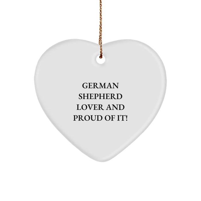German Shepherd Dog Lover Gifts from Men for Christmas Unique Ornaments Loving Quotes Heart Shaped - Image 1