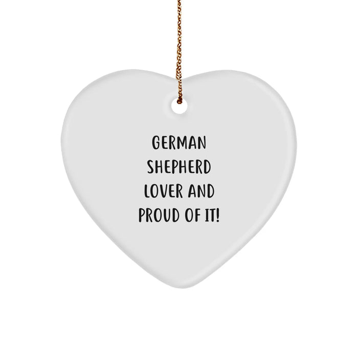 German Shepherd Dog Heart Ornament Gifts for German Shepherd Lover from Friends and Family - Funny Quote - Christmas Unique - Image 1