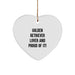 Golden Retriever Dog Lover Funny Heart Ornament Gifts from Family to Family Christmas Unique - Image 1