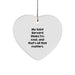 Funny Saint Bernard Dog Gifts from Santa Christmas - Heart Ornament with 'My Saint Bernard Thinks I'm Cool, And That's All That Matters.' Quote for Saint Bernard Dog Lover - Image 1