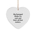 Funny Samoyed Dog Gifts, Heart Ornament from Men, Christmas Unique Gifts for Samoyed Dog Lover, Inspirational - Image 1