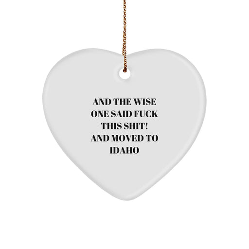 Funny Idaho Heart Ornament Gifts from Men to Family - Idaho Unique Christmas Unique Gifts - Image 1