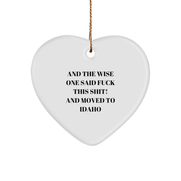 Funny Idaho Heart Ornament Gifts from Men to Family - Idaho Unique Christmas Unique Gifts - Image 1