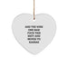 Funny Kansas Gifts for Friends - Christmas Unique Gifts from Men to Women - Heart Ornament with And The Wise One Said 'F--k This Shit!' Quote - Image 1