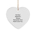 Funny Stepmom Heart Ornament Gifts from Family, 'My Dear Stepmom' Christmas Decorations, Heart Shaped MDF with High-Gloss Finish, Perfect for Stepmom Love - Image 1