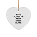 Funny Rhode Island Heart Ornament, B-tch Please I'm From Rhode Island, Christmas Unique Gifts for Friends, Family, and Coworkers - Image 1