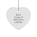 Funny South Carolina Quotes Heart Ornament, Gifts from Friends to Family, B-tch Please I'm From South Carolina Christmas Decoration - Image 1