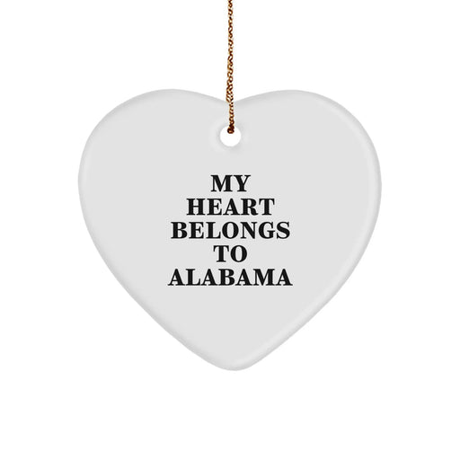 Funny Alabama Heart Ornament Gifts from Friends for Alabama Men Women Family - Image 1