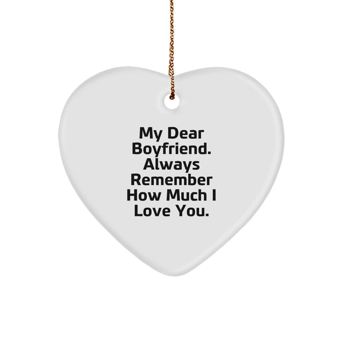 Funny Sweetheart Gifts from Women, Christmas Unique Heart Ornaments for Sweetheart, Sweet Reminder Quote - Image 1