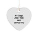 Funny Collie Dog Quotes Gifts from Men to Women, Collie Dog Heart Ornament for Christmas, 'My Collie And I Talk Shit About You' with Gold Cord - Image 1
