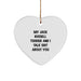 Funny Jack Russell Terrier Dog Gifts from Friends - Heart Ornament with 'My Jack Russell Terrier And I Talk Shit About You' Quote for Christmas - Image 1