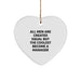 Funny Manager Gifts from Friends - 'All Men Are Created Equal But The Coolest Become A Manager' Heart Ornament for Christmas - Image 1