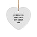 Funny Samoyed Dog Mom Christmas Heart Ornament, Gifts from Friends for Samoyed Lovers - Image 1