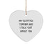 Funny Scottish Terrier Dog Gifts, Heart Ornament, Christmas Unique Gifts from Men to Scottish Terrier Dog Owners, Scottish Terrier Dog Lover Heart Decoration - Image 1