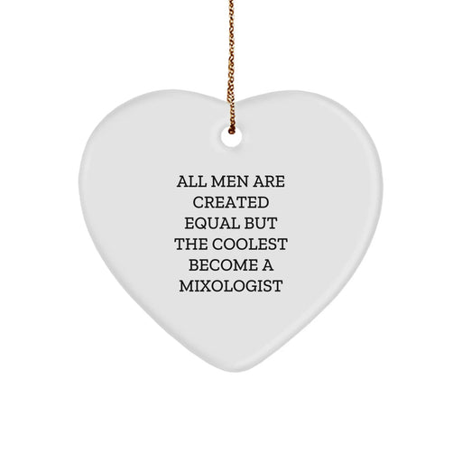 Funny Mixologist Heart Ornament Gifts from Men to Friends for Christmas Unique - Image 1