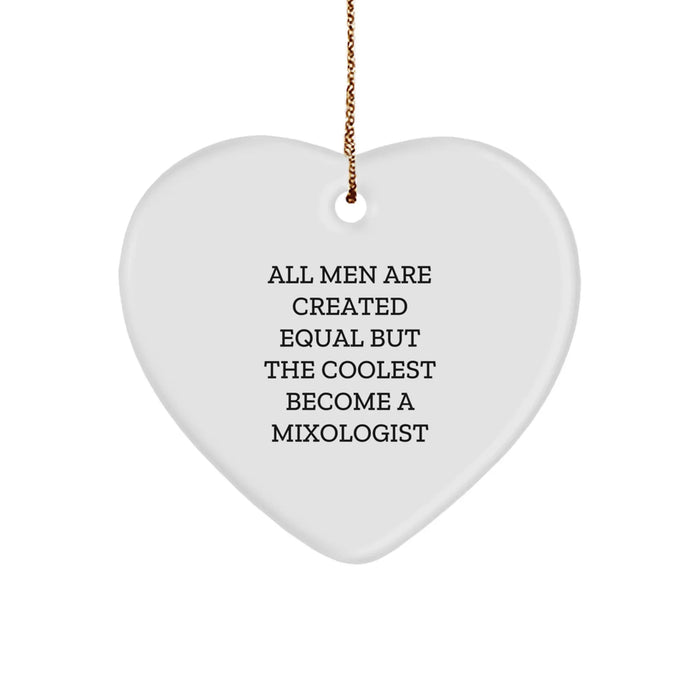Funny Mixologist Heart Ornament Gifts from Men to Friends for Christmas Unique - Image 1