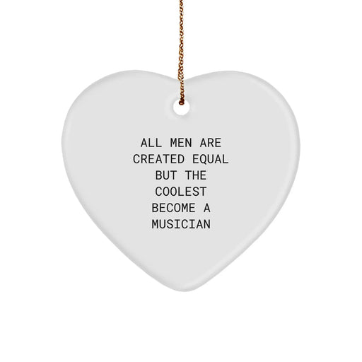 Funny Musician Gifts for Men - Heart Ornament, Perfect for the Coolest Musician in Your Life - Christmas Unique Gifts from Friends - Image 1