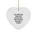 Funny Nurse Quote Heart Ornament for Men, Gifts from Women, Unique Christmas Unique Gifts for Nurse Friends, Heart Shaped Ornament - Image 1