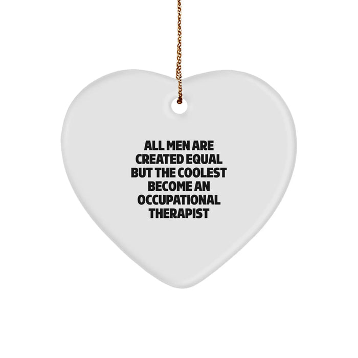 Funny Occupational Therapist Gifts from Men for Occupational Therapist Heart Ornaments - Unique Christmas Occupational Therapist Occupational Therapist Decorations - Image 1