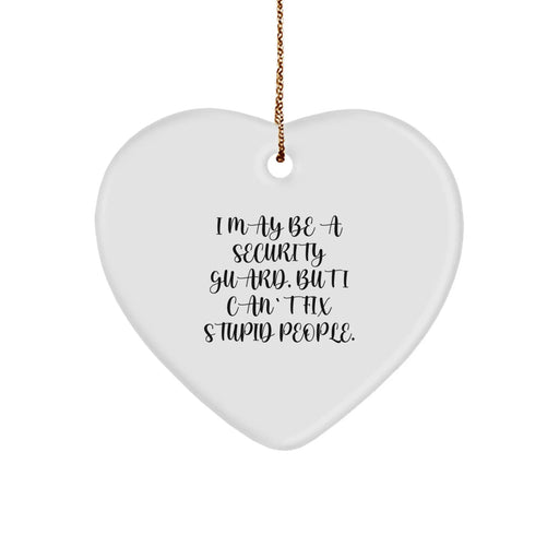 Funny Security Guard Gifts, Heart Ornament for Men, Women, Friends, and Family - Christmas Unique Presents from Loved Ones - Image 1