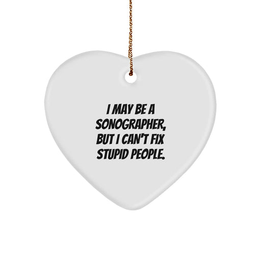 Funny Sonographer Gifts from Men to Coworkers - Heart Ornament for Sonographer Friends - Christmas Unique Gifts - Image 1