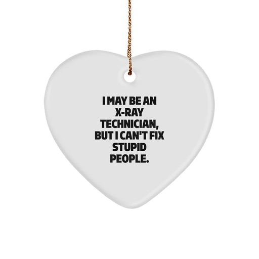 Funny X-Ray Technician Heart Ornament Gift from Coworkers for Men's Christmas Unique Gifts - Image 1