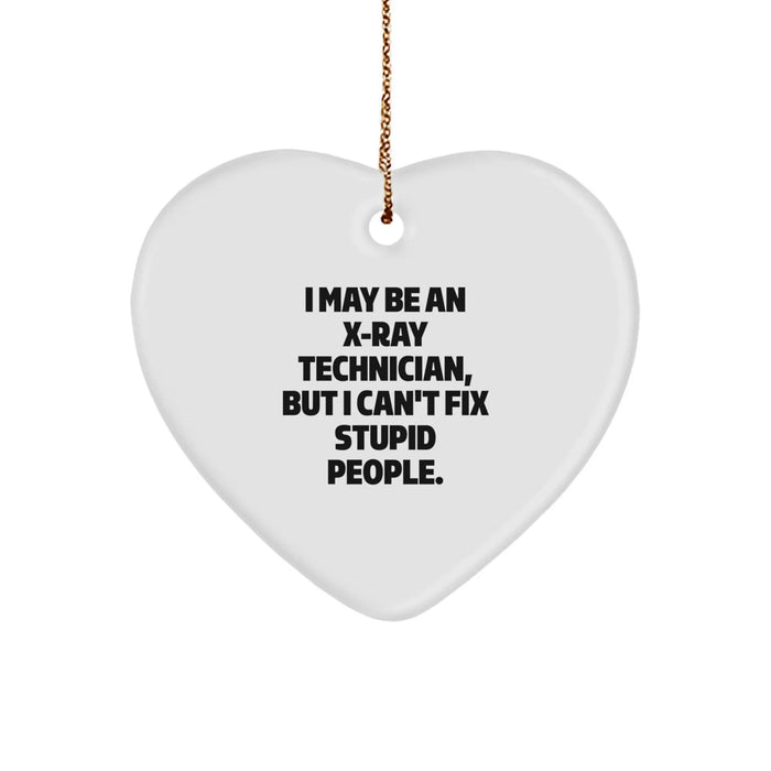 Funny X-Ray Technician Heart Ornament Gift from Coworkers for Men's Christmas Unique Gifts - Image 1