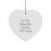 Funny CFO Gifts from Friends for Christmas Unique Heart Ornament 'Do Not Make Me Use My Cfo Voice' - Image 1
