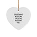 Executive Assistant Gifts, Funny Heart Ornament for Christmas, 'Do Not Make Me Use My Executive Assistant Voice' from Friends, Perfect for Coworkers or Family - Image 1